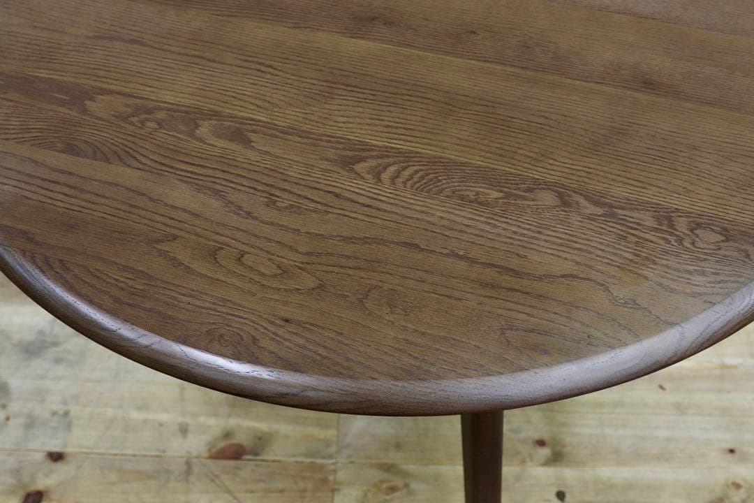 GMHK787○大川家具 東馬 オーク無垢 ラウンドダイニングテーブル