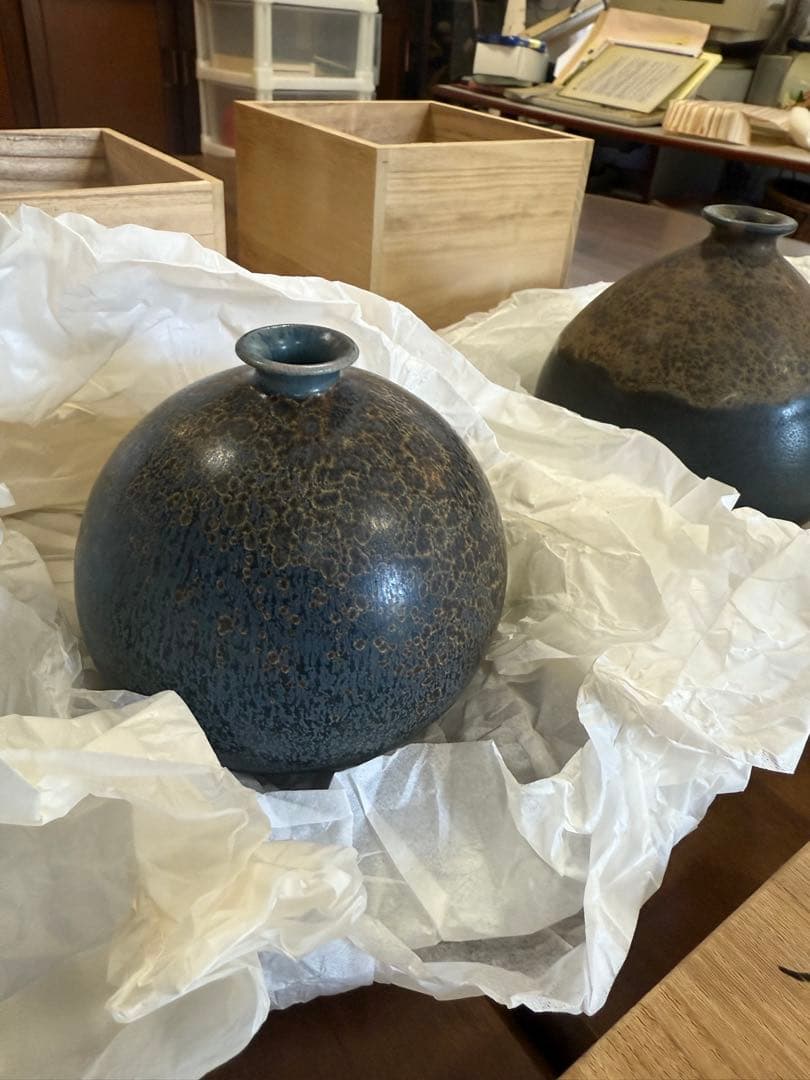 一輪差し 荒田耕治 笠間焼