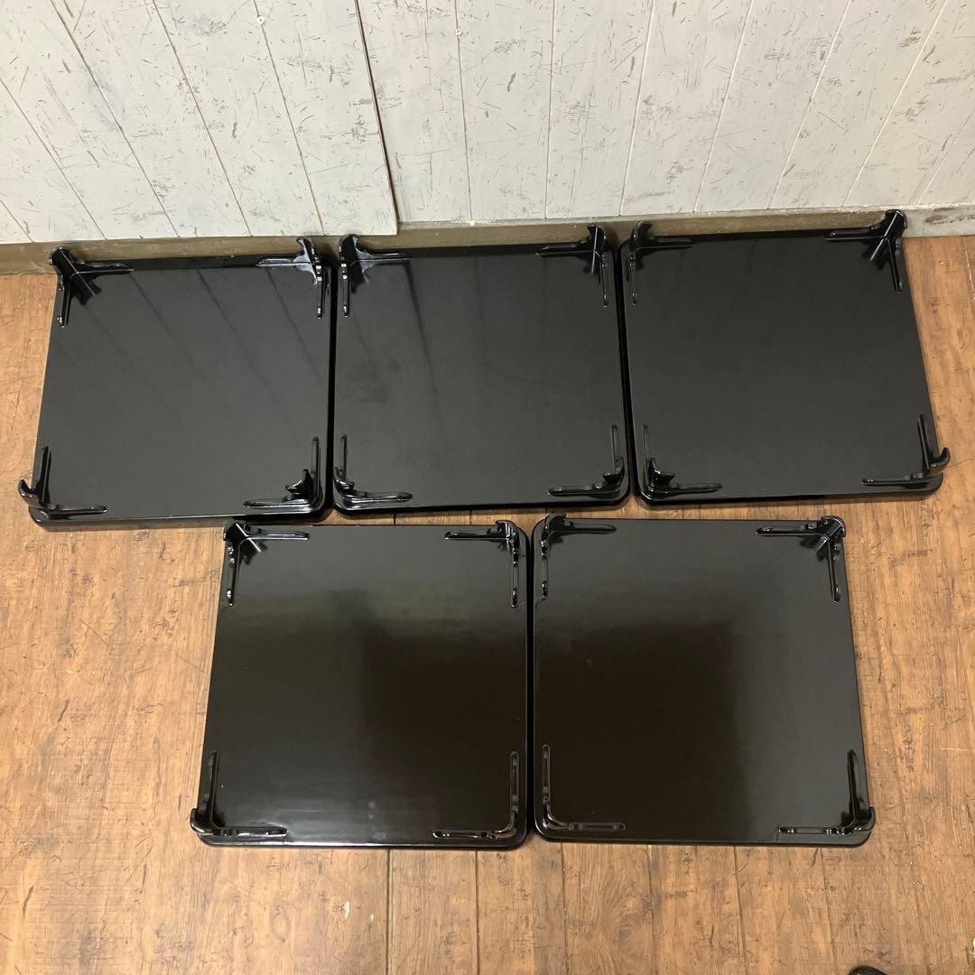 D-4 ② 昭和レトロ 会議膳 膳 御膳5客セット セット売り 四角形 正方形