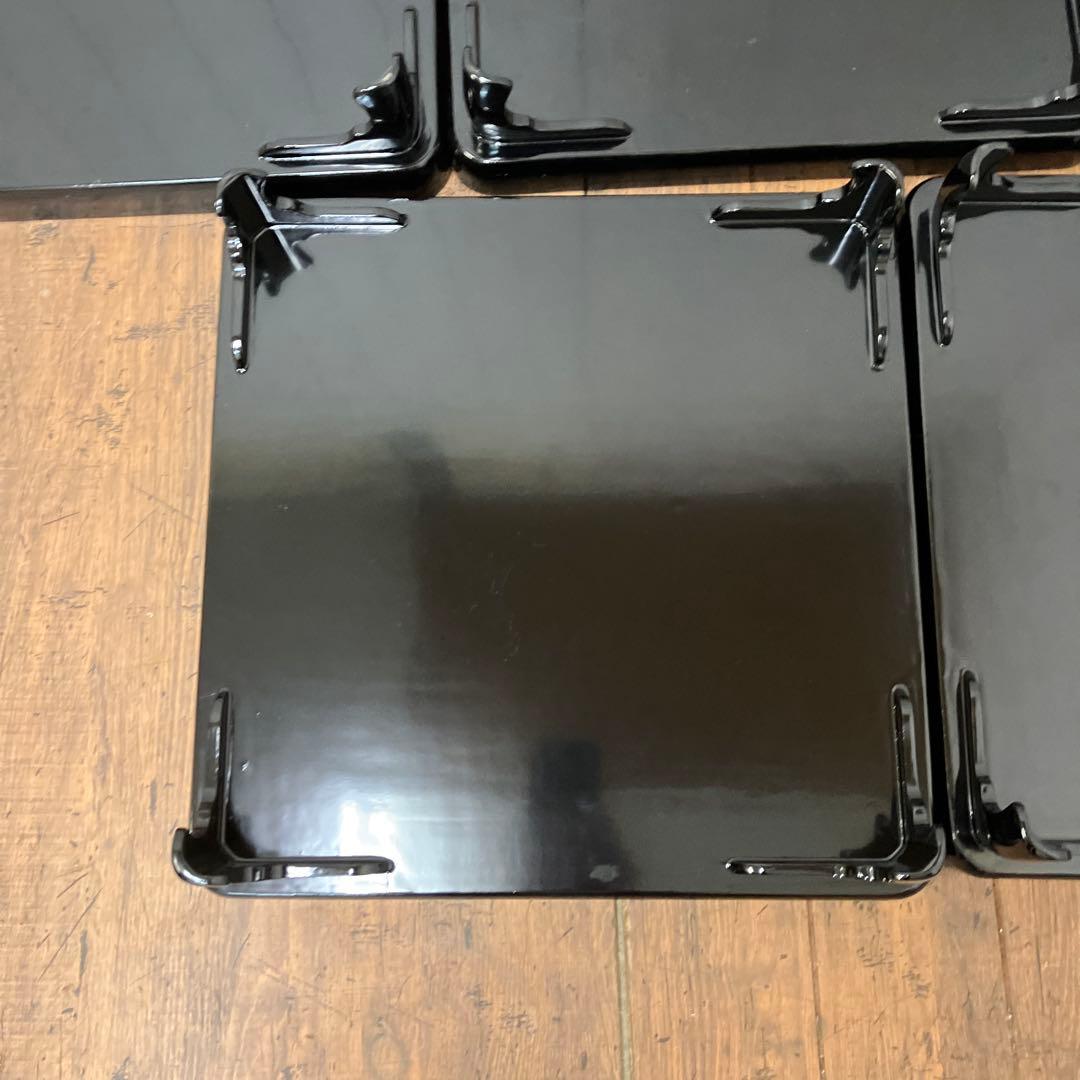 D-4 ② 昭和レトロ 会議膳 膳 御膳5客セット セット売り 四角形 正方形