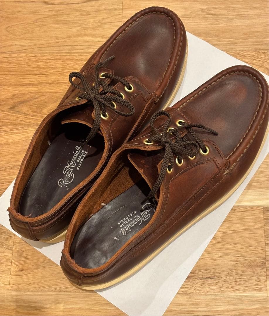 【美品】ラッセルモカシン　ヒューロンモカシン　ビブラムソール　8E