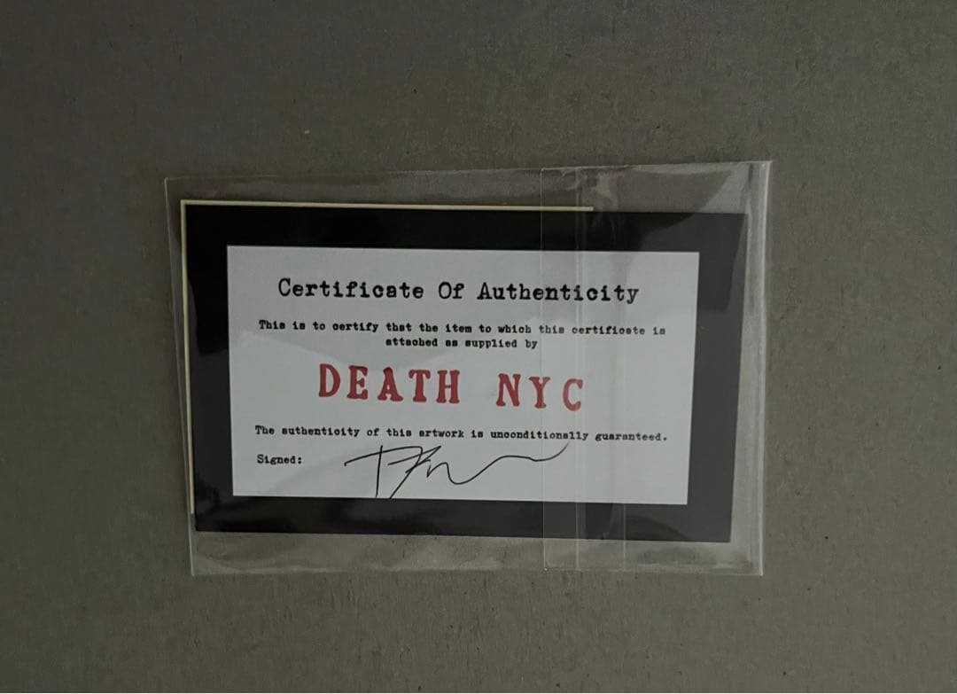 DEATH NYC 世界限定100枚 アートポスター ※重厚額縁付き