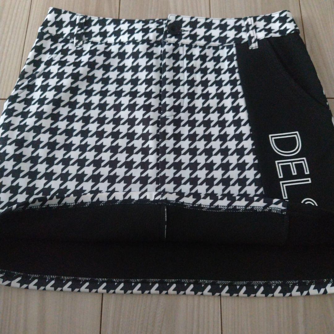 ☆デルソルゴルフ☆紫タートルセーターM 裏起毛スカートL セットアップ上下