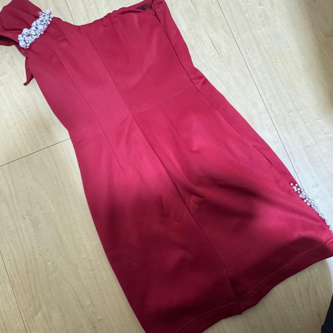 AngelR エンジェルアール ワンショルダー ミニドレス キャバ ビジュー