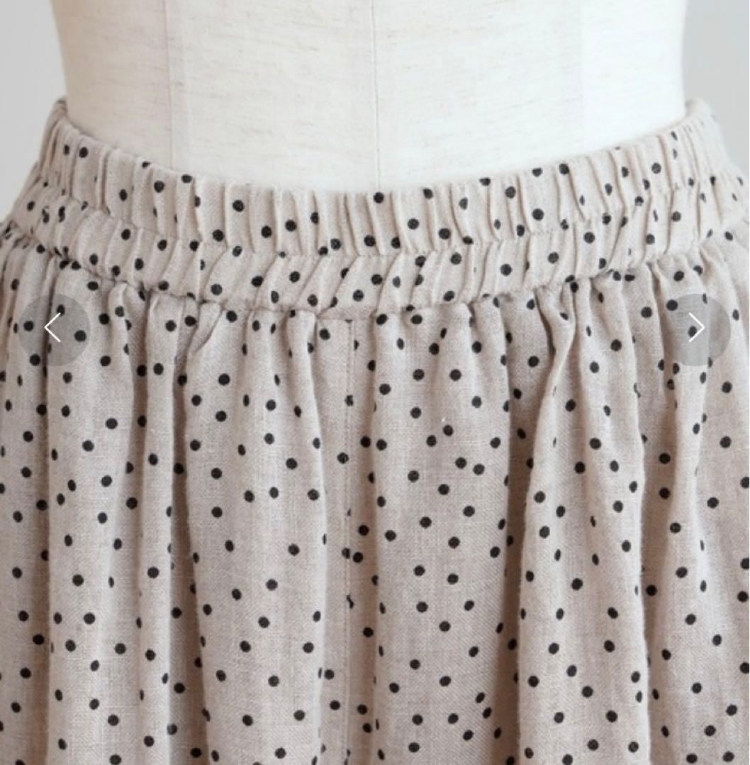 BEARDSLEY 100%リネン ドット キュロット