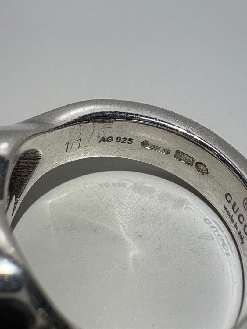 GUCCI インターロッキングラブリーハート 刻印サイズ:11号【箱/ポーチ付】