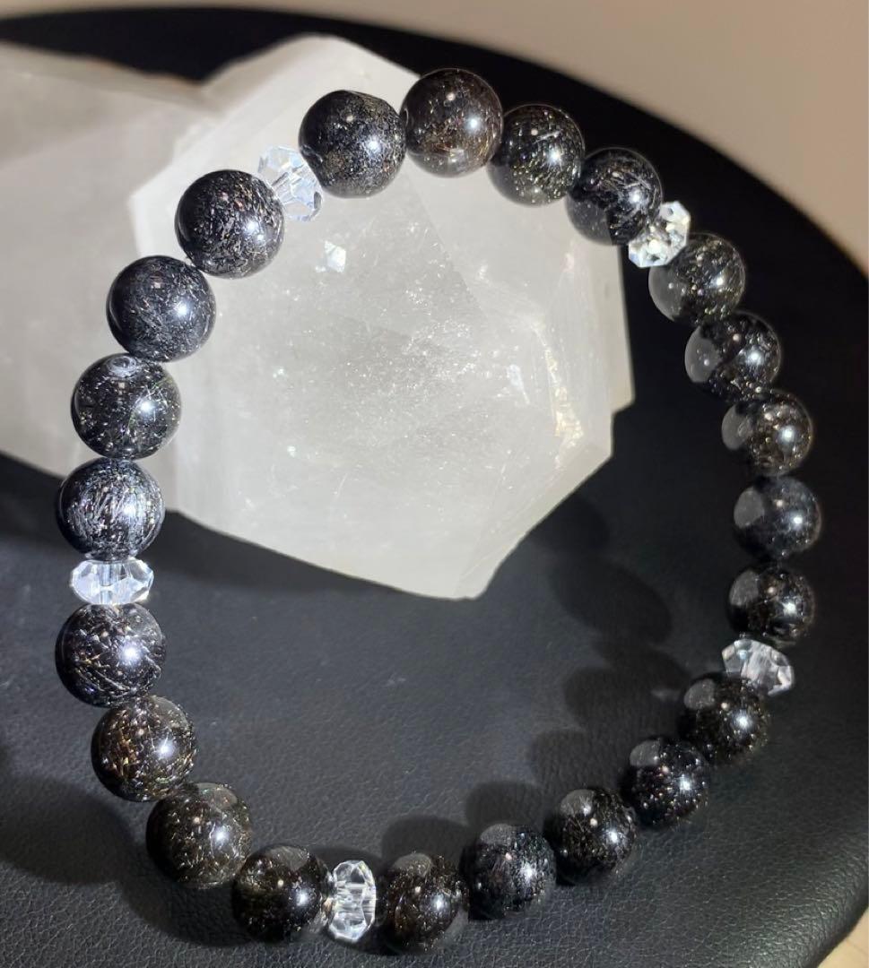 ★翠雨さま★【激レア】ブラックルチルクォーツ(プラチナルチルクォーツ)