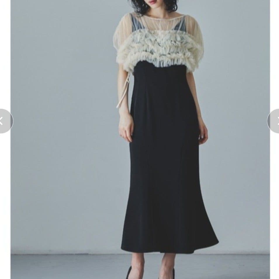 ANDRESD ボリュームソフトチュールドレス オケージョン ワンピース M