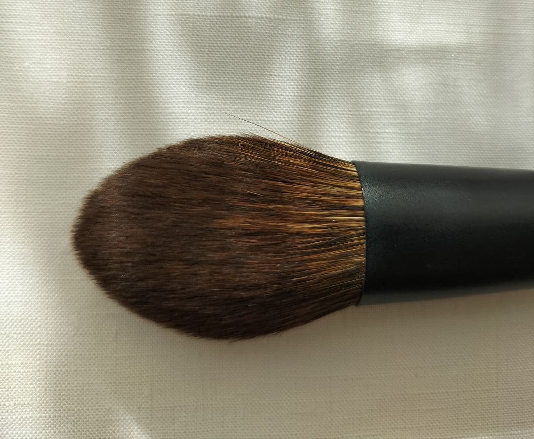 「中古」熊野筆　竹宝堂　REN-3　ハイライトブラシ　レッドフォックス✕灰リス