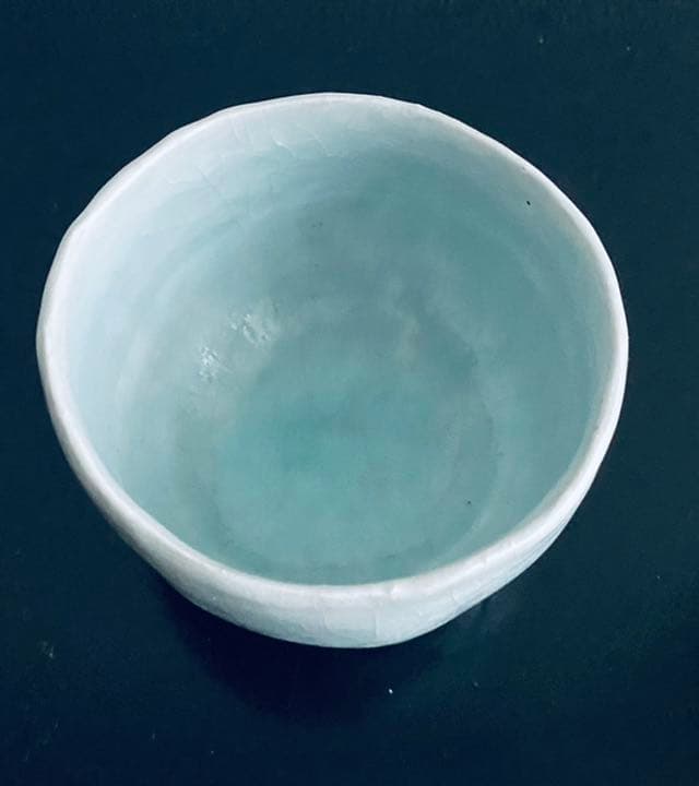 藤平寧 抹茶盌 秘色色 茶道 茶碗 藤平伸 共箱