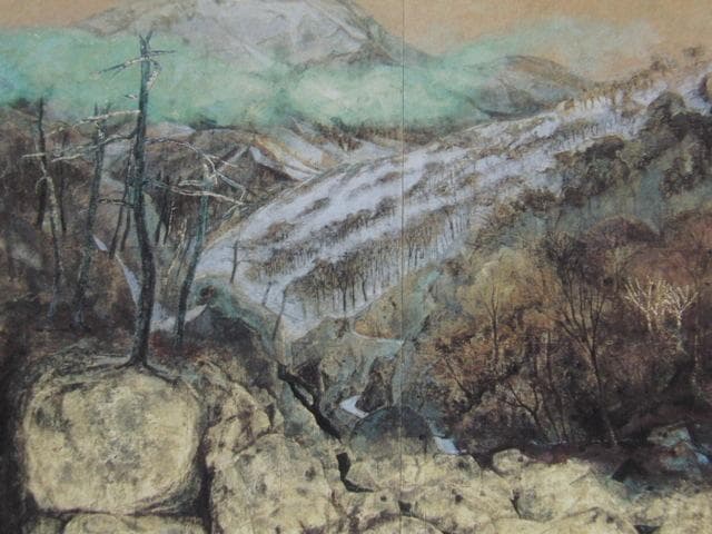 平岩洋彦、【山峡】、希少な額装用画集より、新品額装付、状態良好