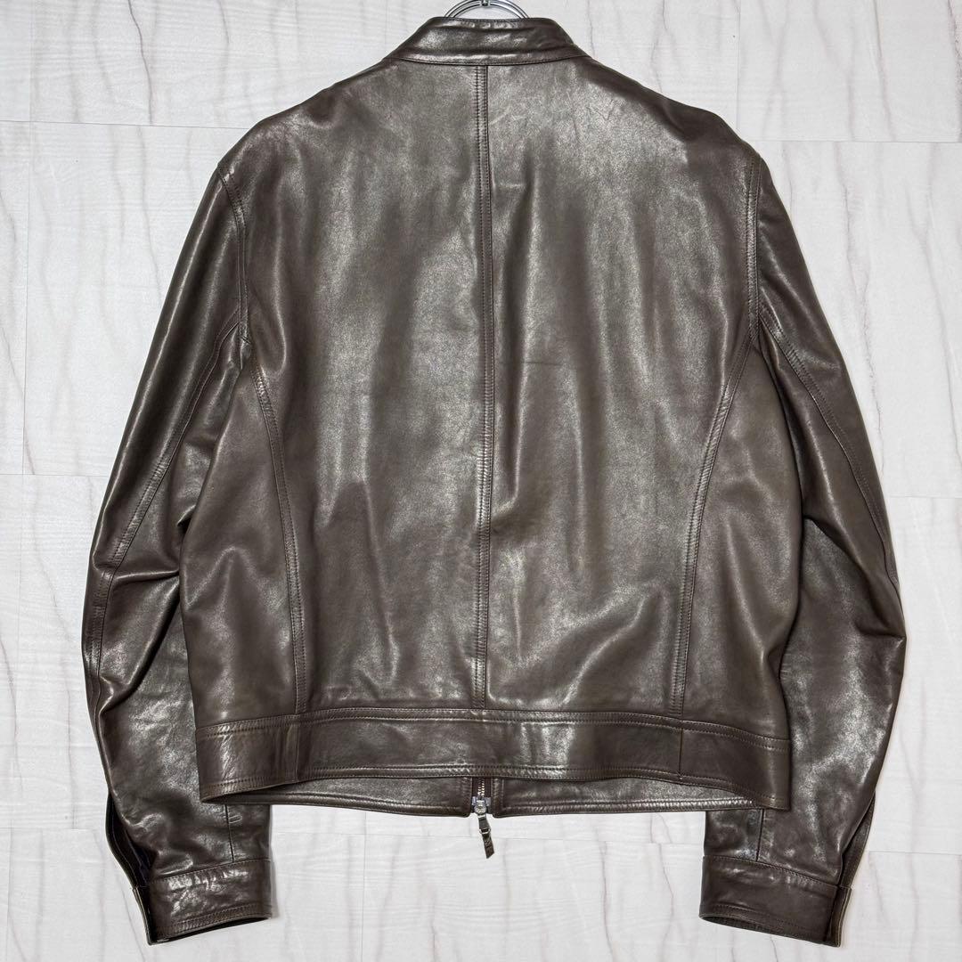 希少✨54 エンメティ ユーリ ラムスキン シングルライダース レザー