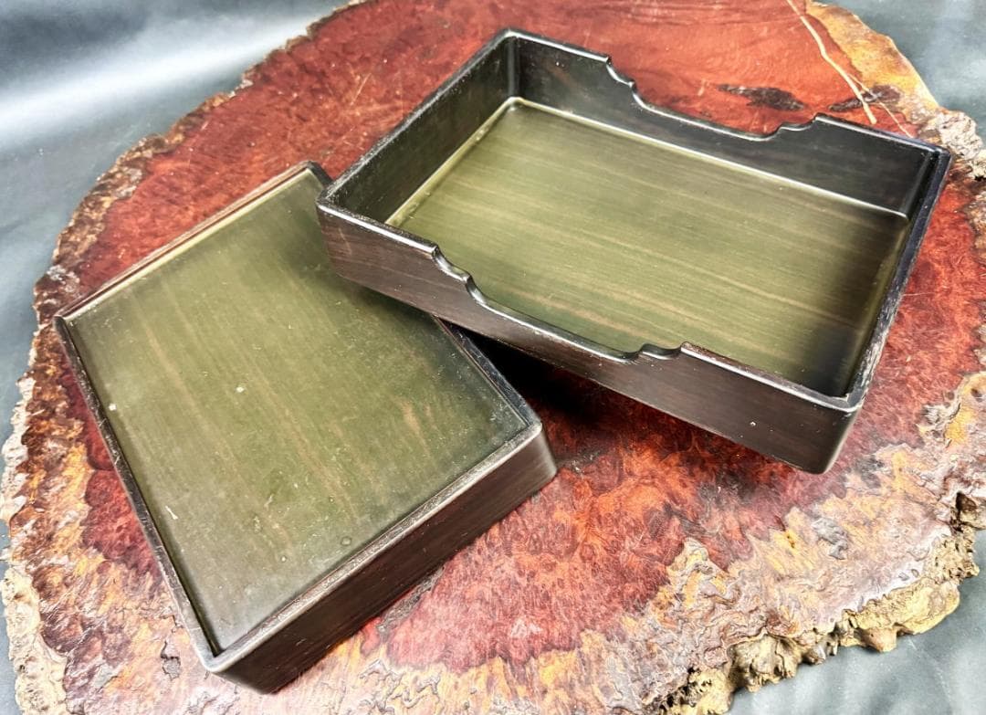 民国時代 古紅木硯箱 文箱 小物入れ 書道具 紫檀 唐木 木工芸 WWWT116