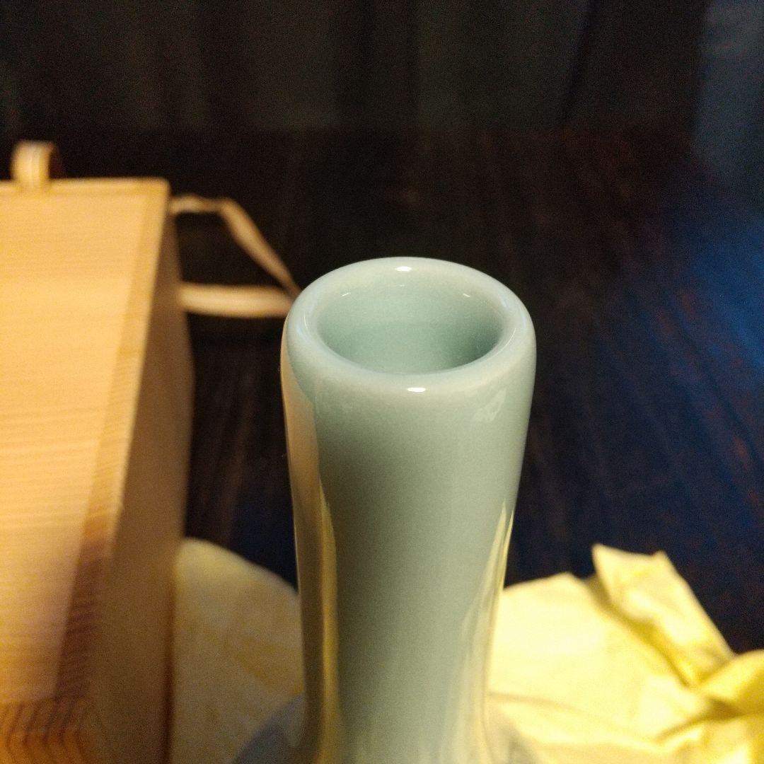 三代目 諏訪蘇山  鶴首花入れ  京焼き