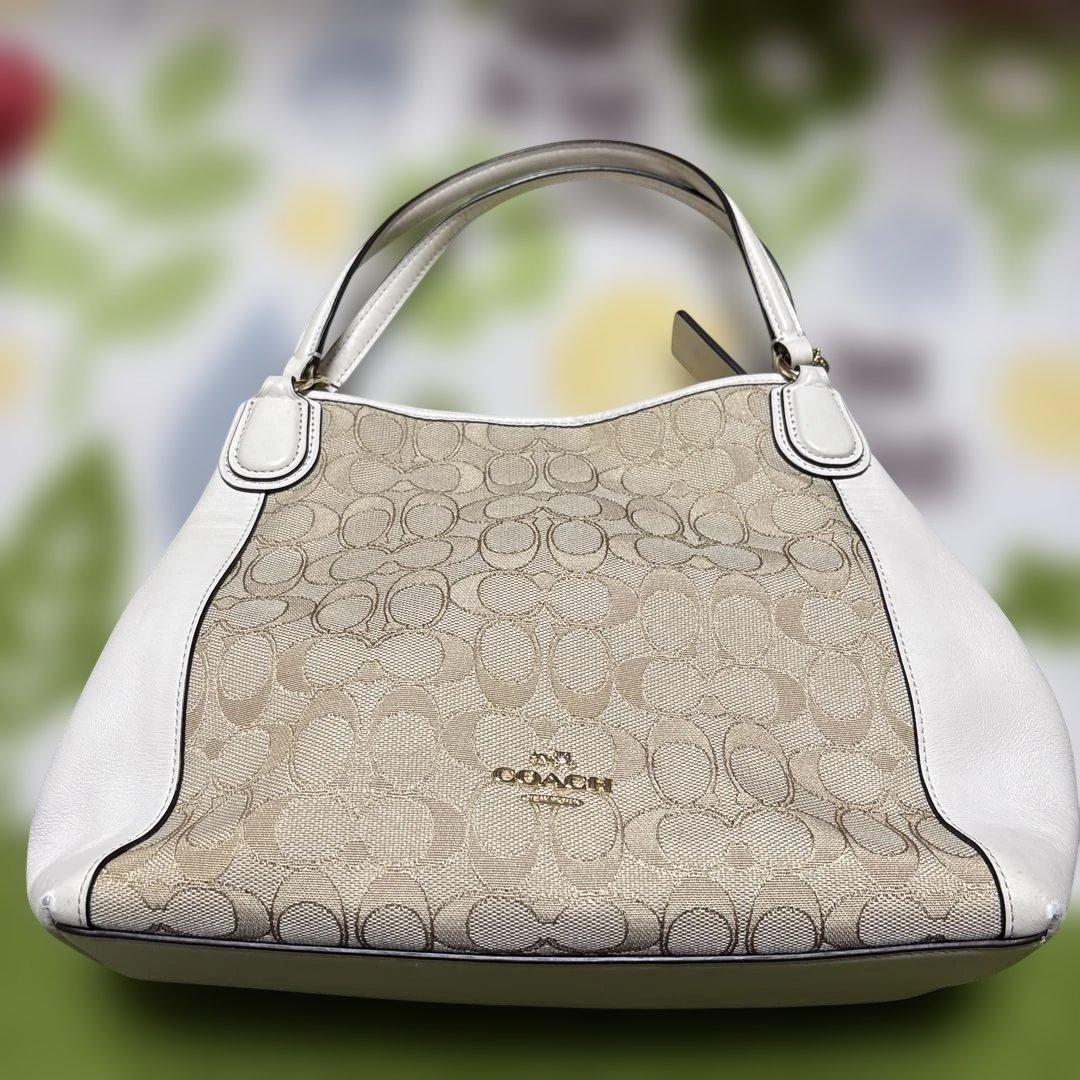 Tomomi　　COACH ハンドバッグ ベージュ ロゴ入り　2way