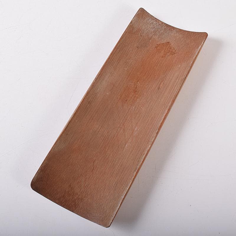 中国 古竹細工 唐子彫 茶合 腕鎮 臂擱 在銘 C 8332E