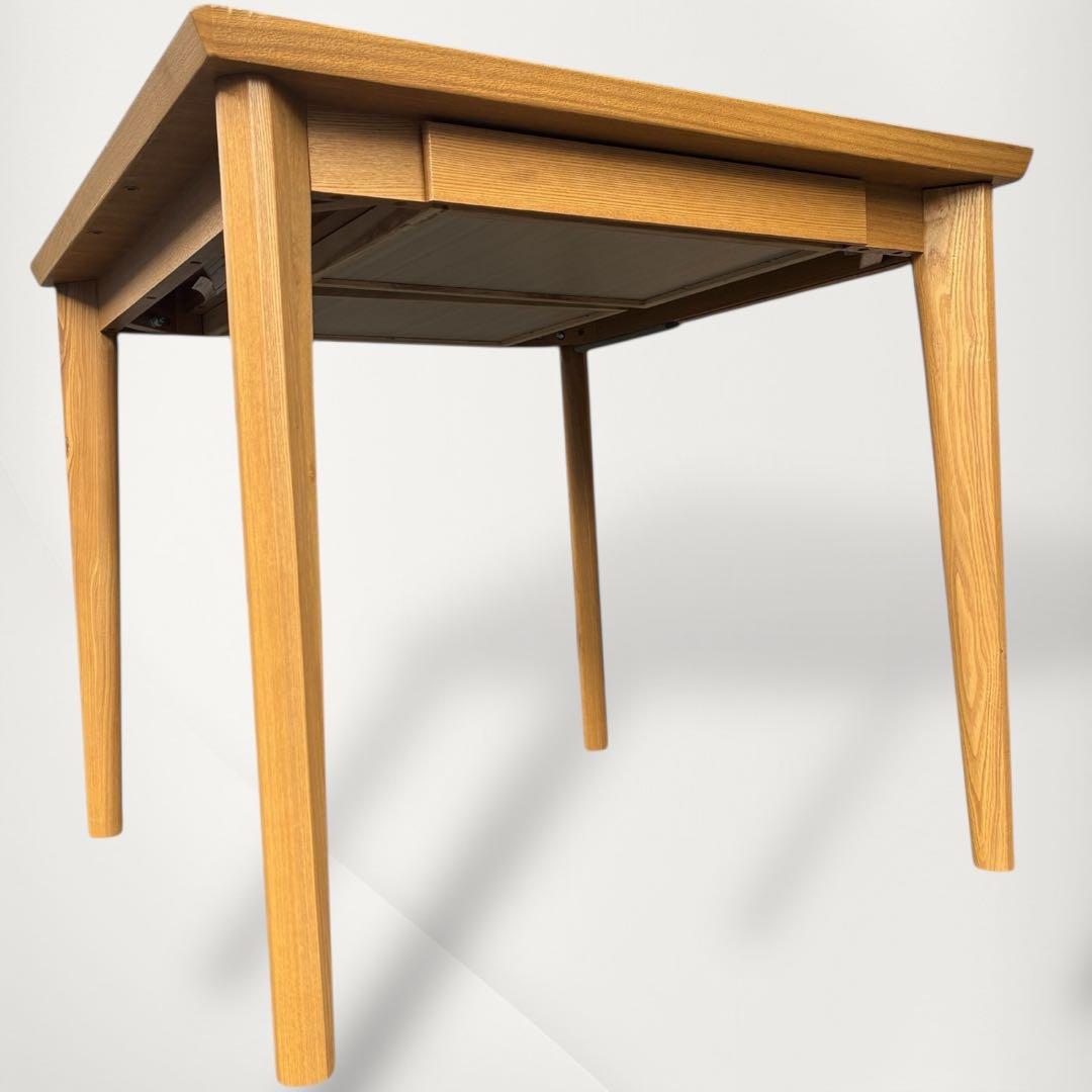 美品　希少　ニトリ　ロレイン5　ダイニングテーブル　２人用　引き出し２つ　タモ材