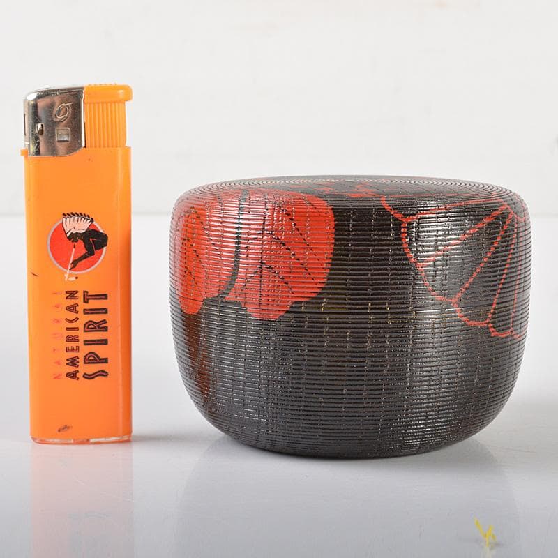 茶道具　加賀蒔絵師　中谷秀斉作　寿輪棗　共箱　V　R6440