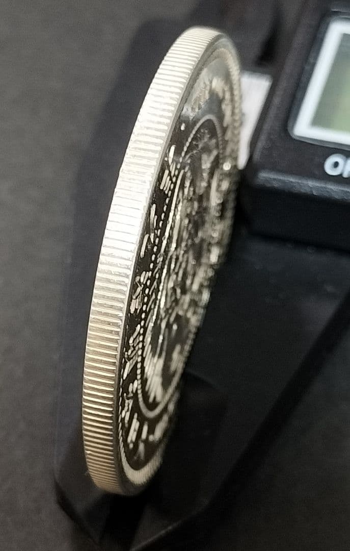 ド*ム様 銀貨保証 貿易銀明治9年 目方約27.2g