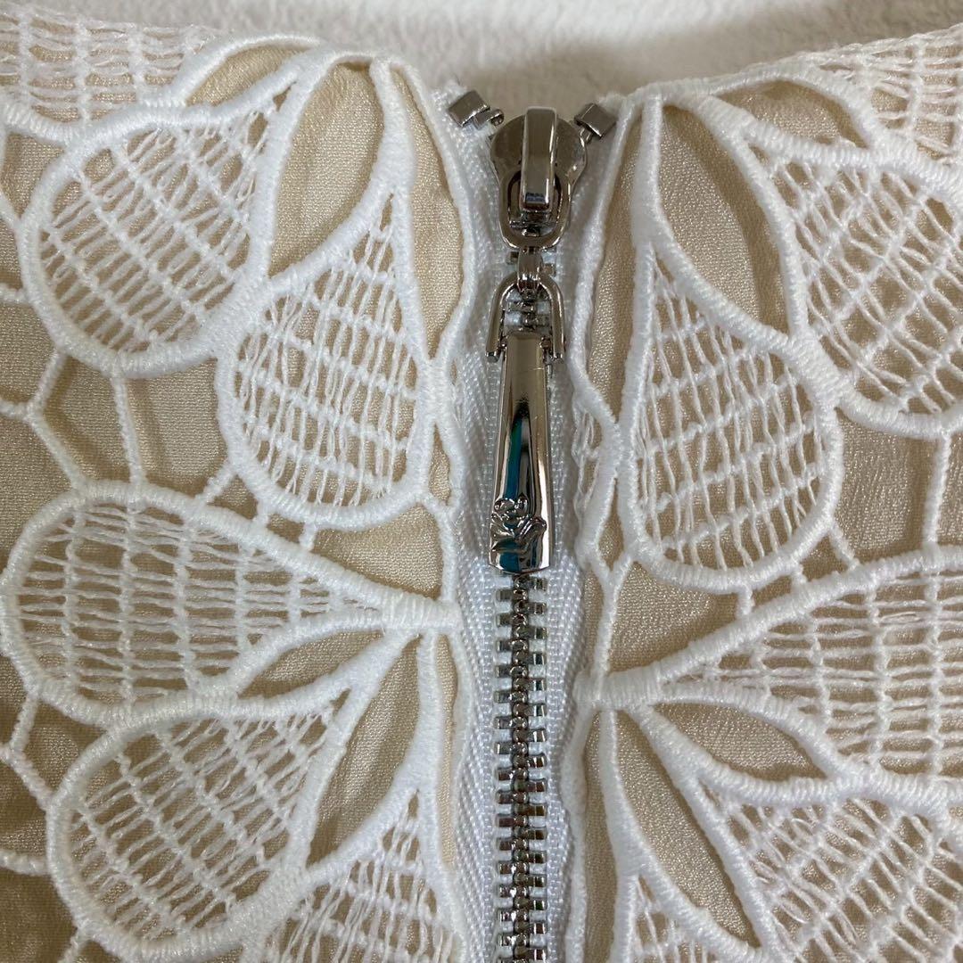 美品【エルケイ】総レースマーメイドワンピースドレス ノースリーブ パーティー