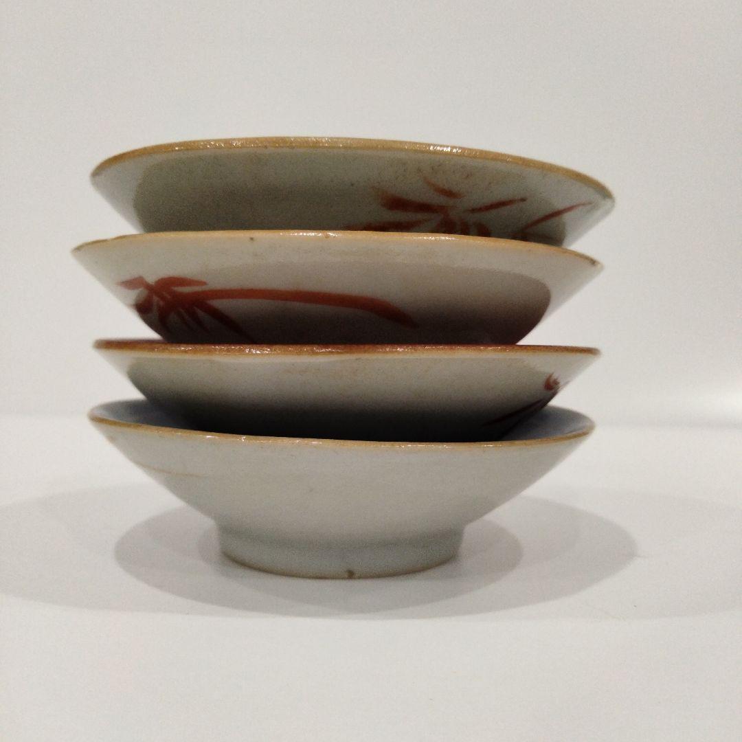 w172-3 中国古い小皿 清朝 新渡南京 十綿手4枚 A - メルカリ