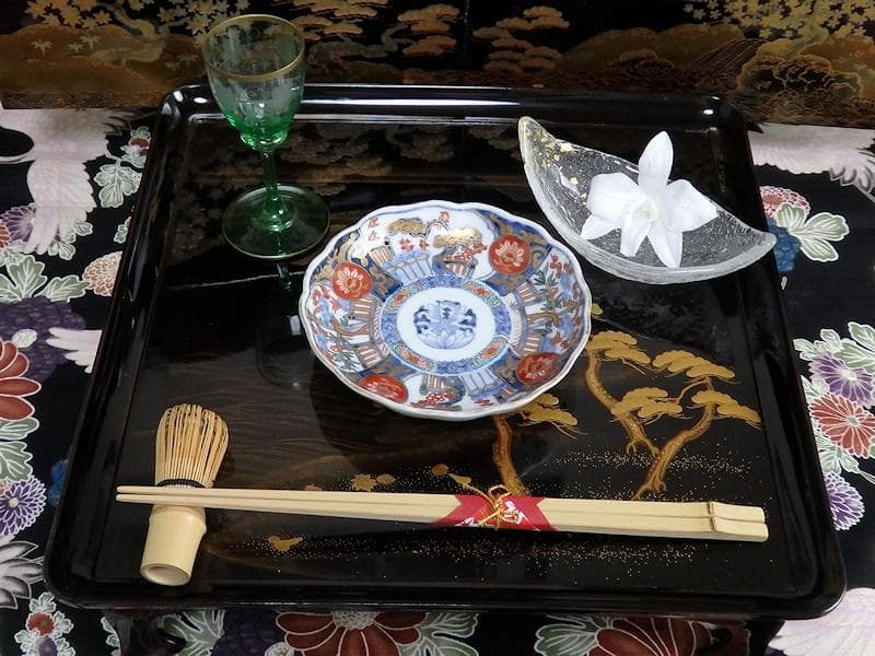 古伊万里金襴手花鳥紋に松竹梅の図4寸皿5枚C071AS-CQj