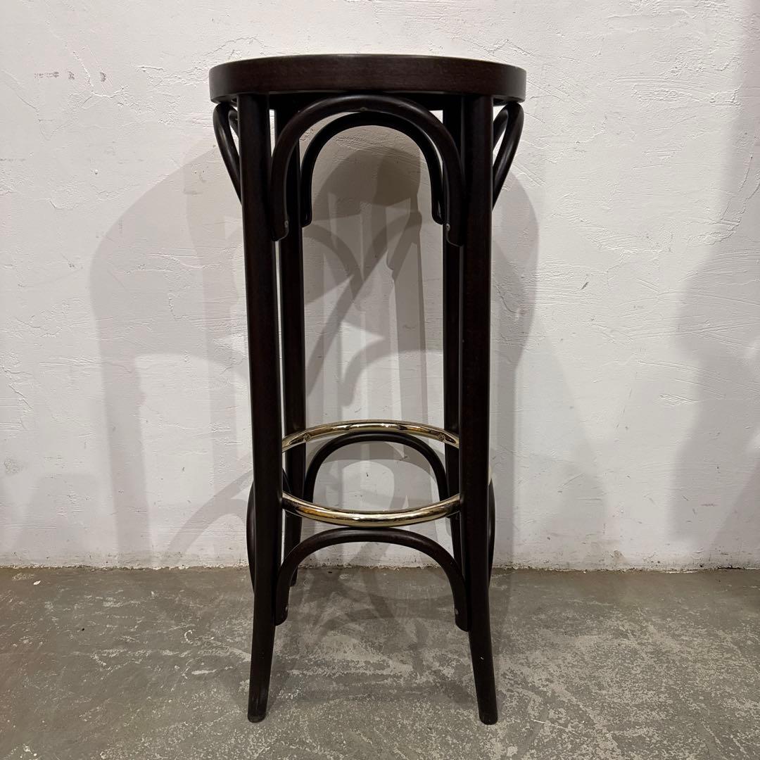 ヴィンテージ　ラウンド　スツール　ハイチェア　座面装飾　1