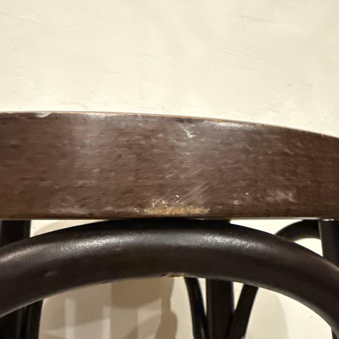 ヴィンテージ　ラウンド　スツール　ハイチェア　座面装飾　1