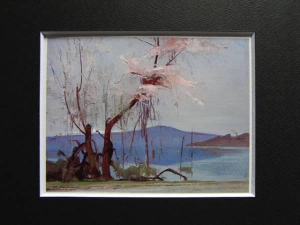 金山平三、【一番桜】、希少な額装用画集より、美品、日本人画家、新品