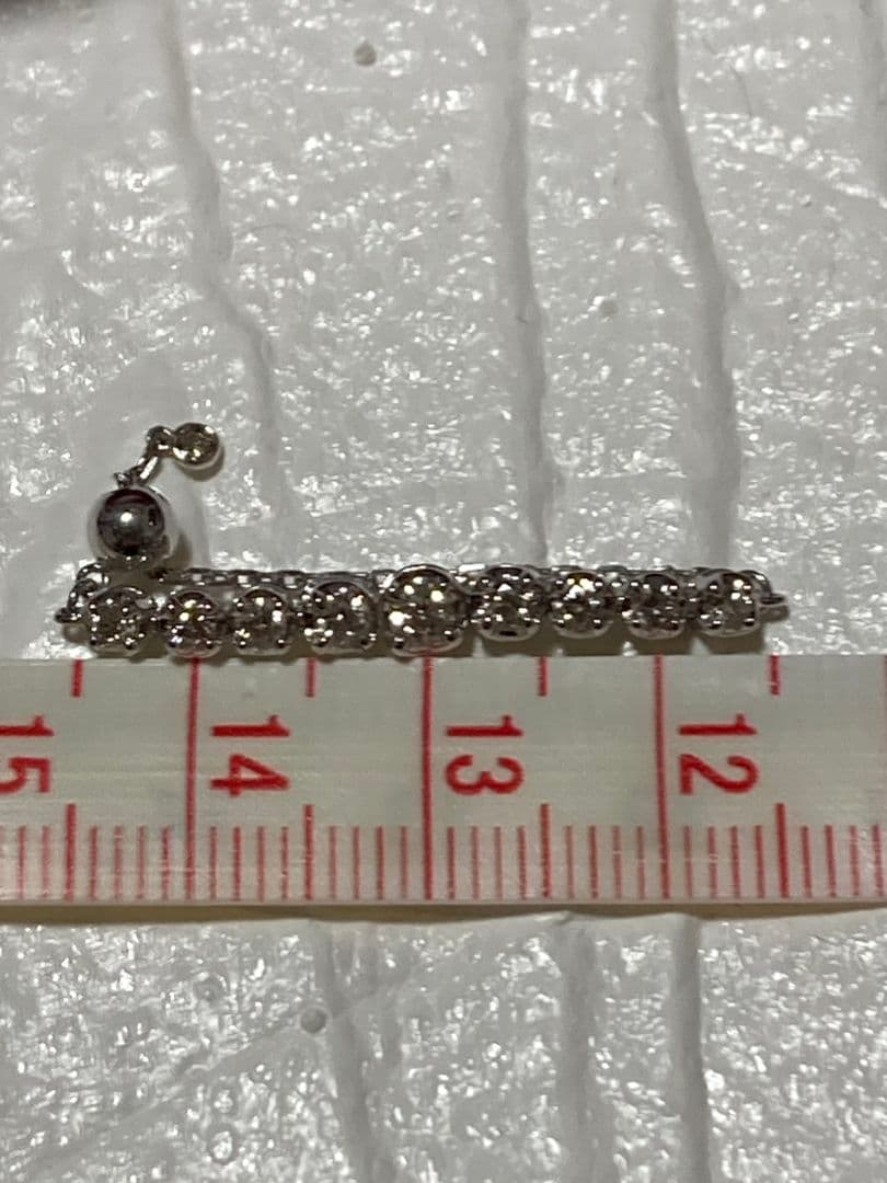 K18WG ダイヤモンド チェーンリング QVC ダイヤモンド