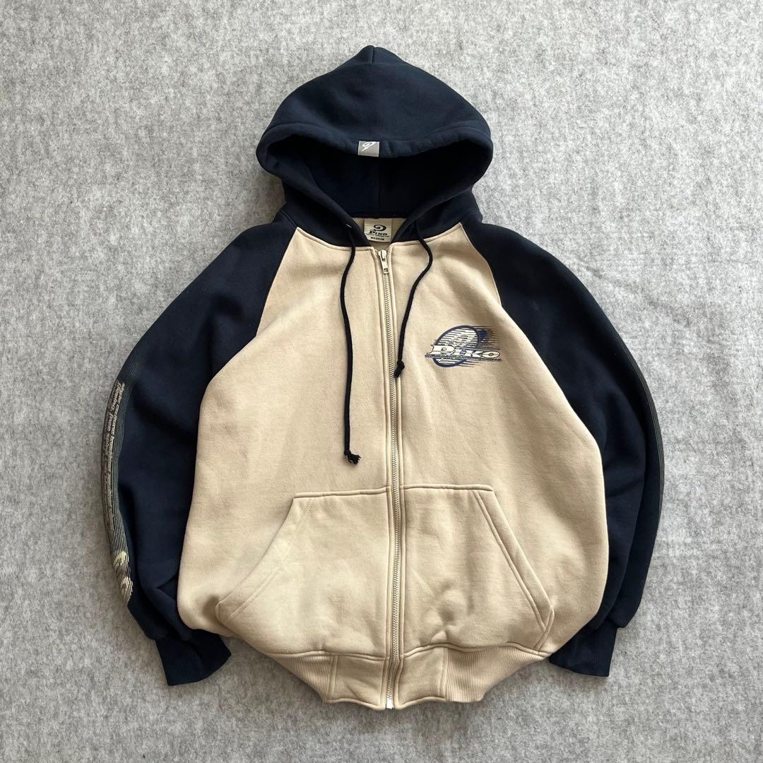 90s Y2K Piko ピコ ロゴプリント ジップアップパーカー 裏起毛 美品