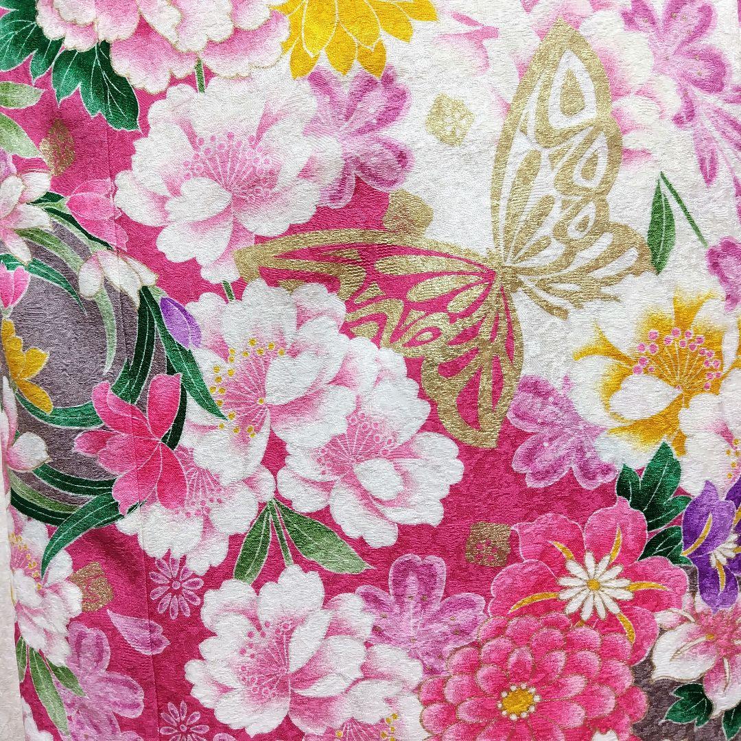 振袖フルセット(8点)・成人式・金彩加工・くすみ・ピンク・正絹・逸品