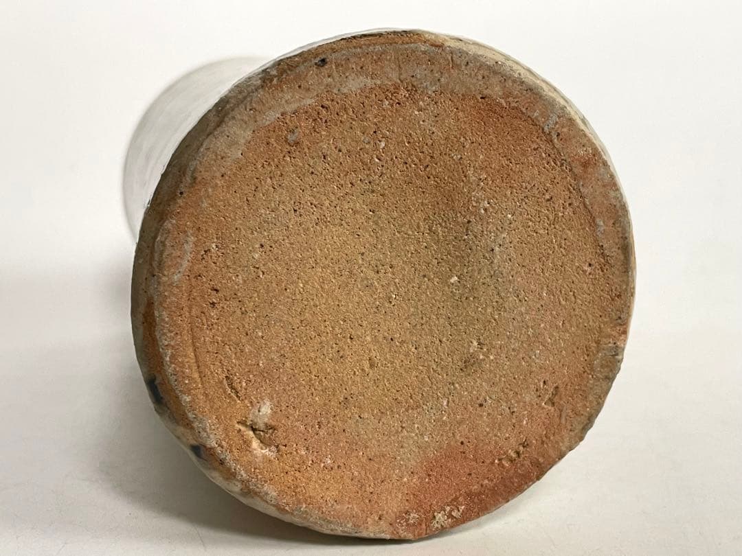 陶芸家 人間国宝 濱田庄司 浜田庄司 花生 花入 花瓶 トウキビ文 筒花