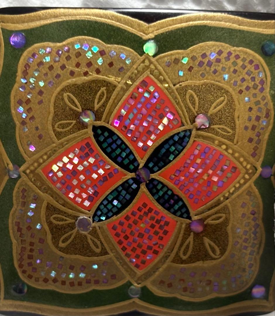 鼈甲 ブローチ 螺鈿 金蒔絵 久光 在銘 作家 和風 アンティーク レディース