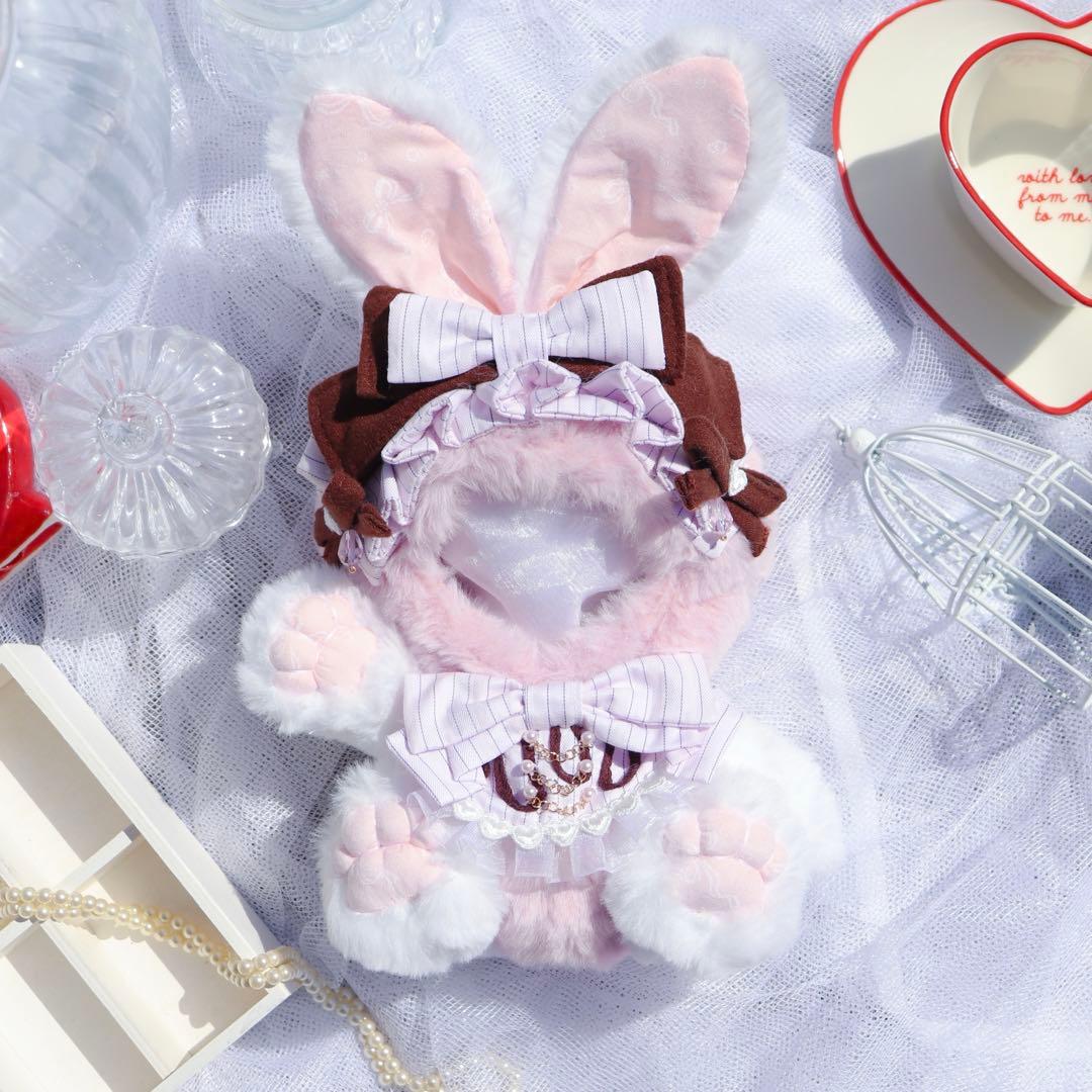 セット販売】おすわりぬい服 10cm くま ミント＆ピンク