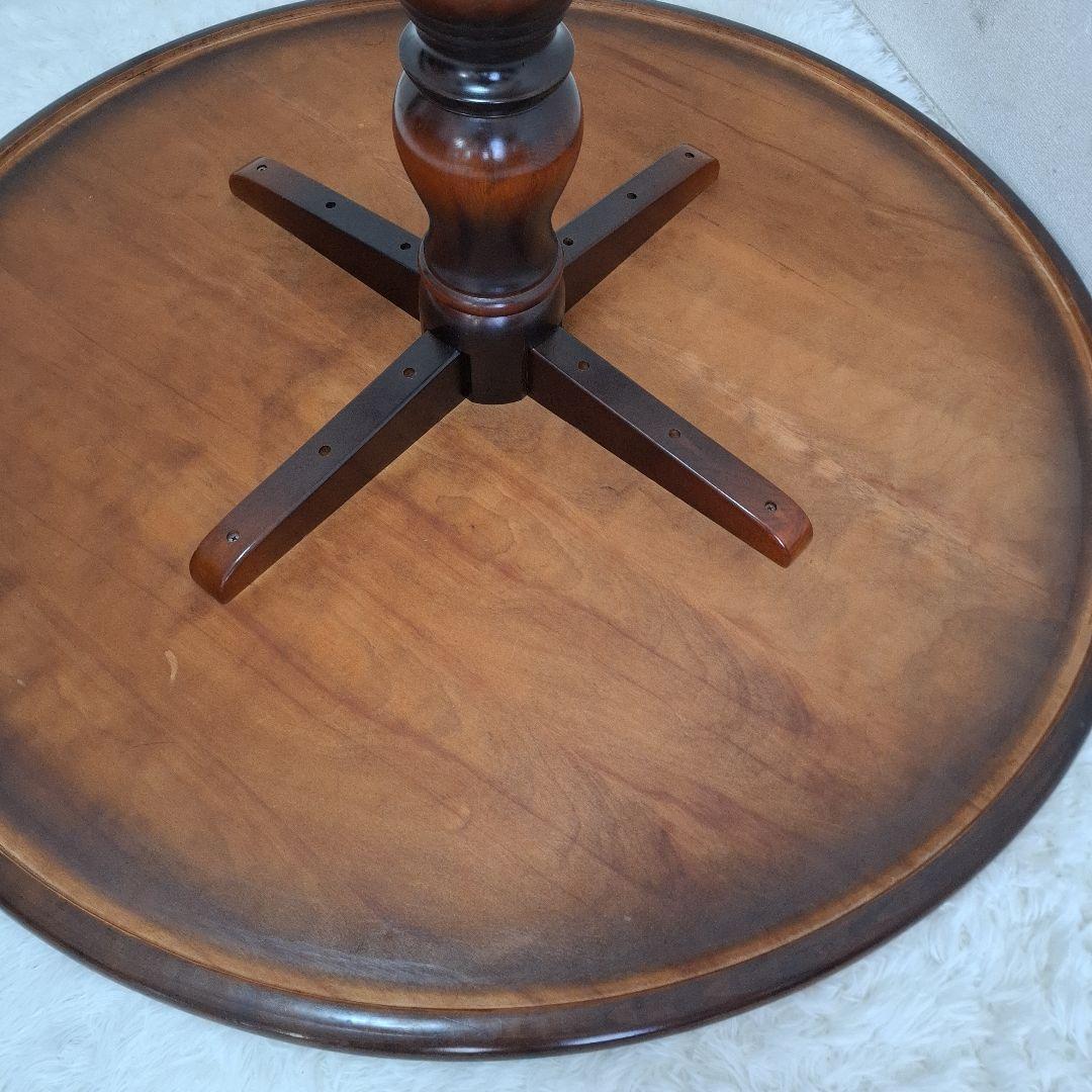 【状態良好】飛騨産業 円形 ダイニングテーブル キツツキマーク