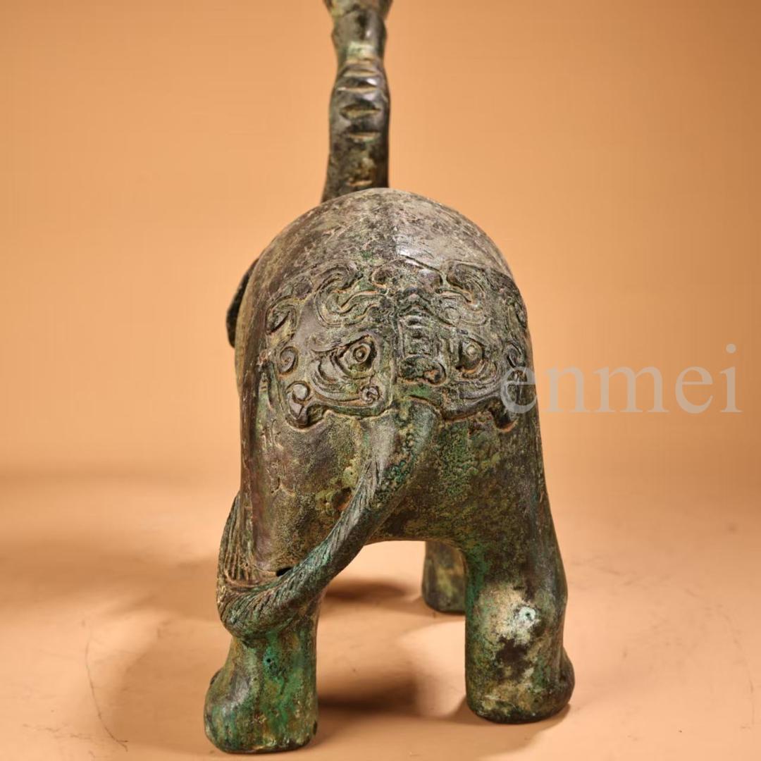 中国古美術・珍品旧藏・青銅製象形燭台・油灯・風水開運・ 仏教美術