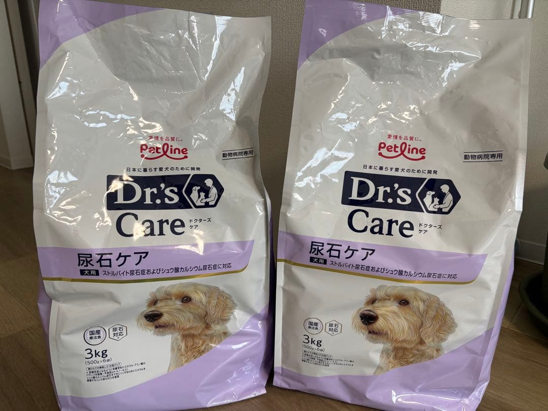 ペットライン ドクターズケア 犬用療法食尿石ケア3kg×2袋
