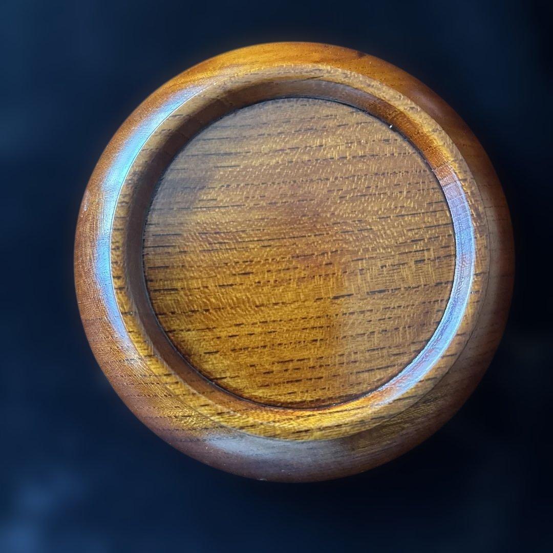 小島雄四郎　螺鈿　欅　小茶托　5枚組　民芸　木箱入　黒田辰秋