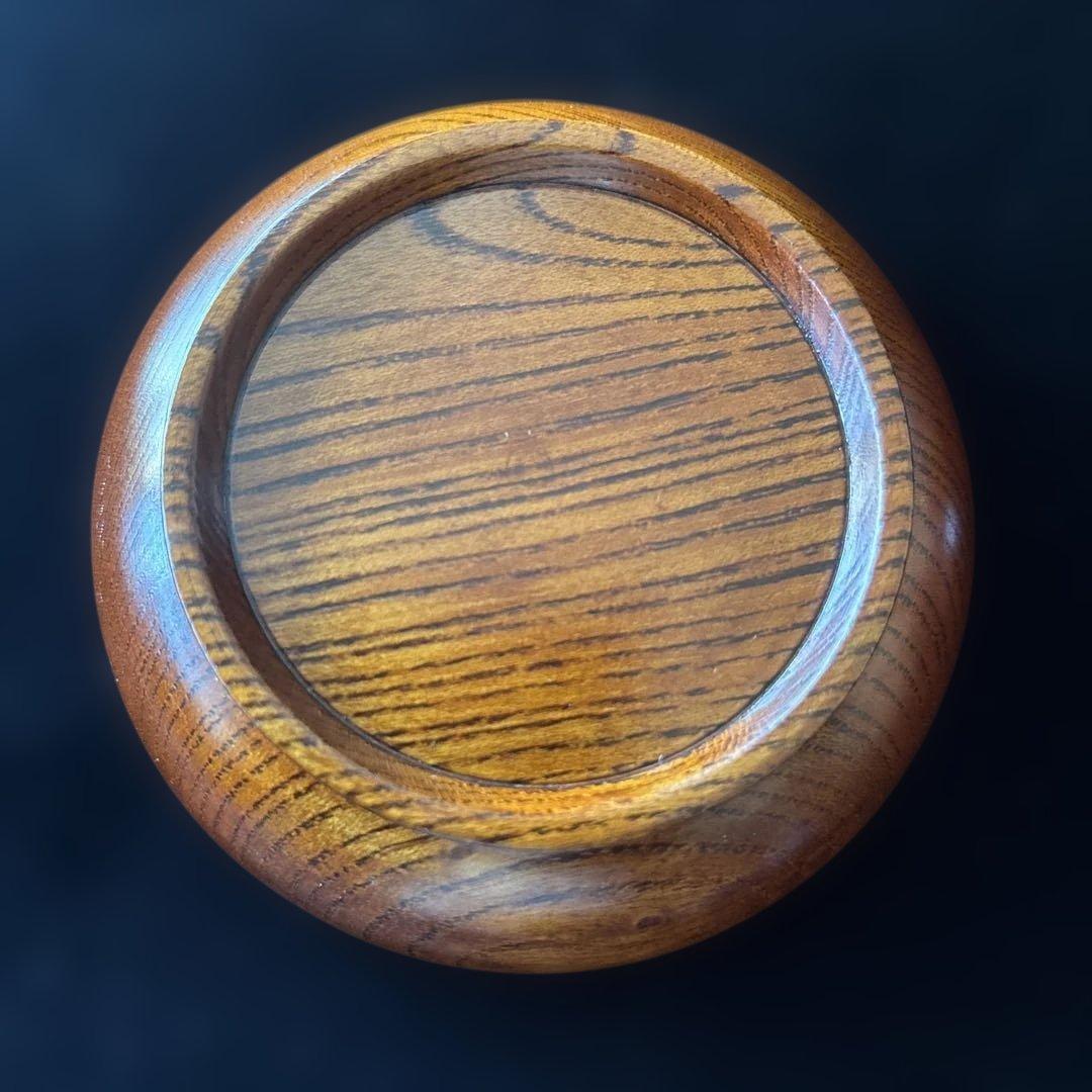 小島雄四郎　螺鈿　欅　小茶托　5枚組　民芸　木箱入　黒田辰秋