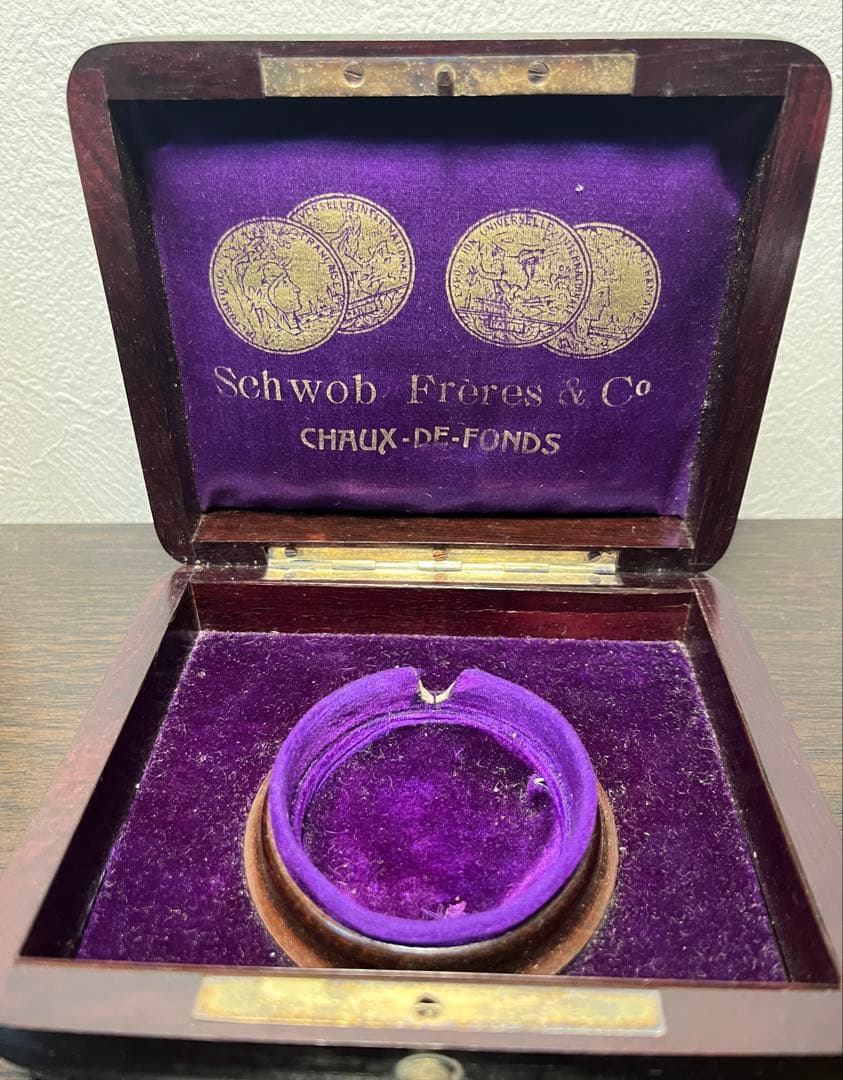 [稼働]商館時計シュオブフレール商会2個セットクロノメーター箱付