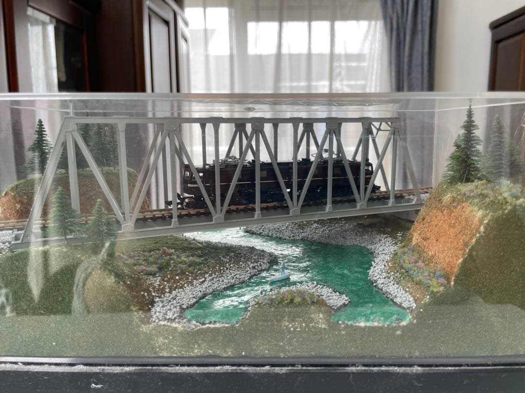 Nゲージ トラス橋ミニジオラマ EF58機関車付き ジオラマ nゲージ