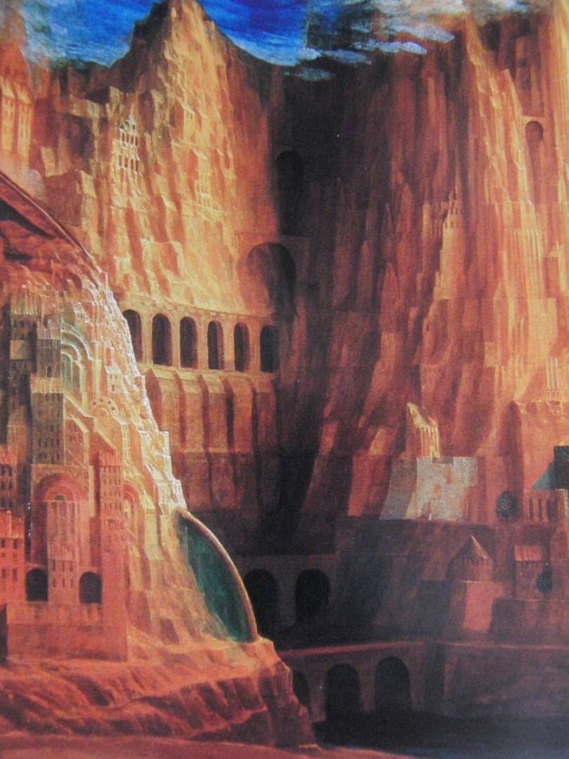 北澤茂夫、【私の街】、希少な額装用画集より、新品額装付、状態良好