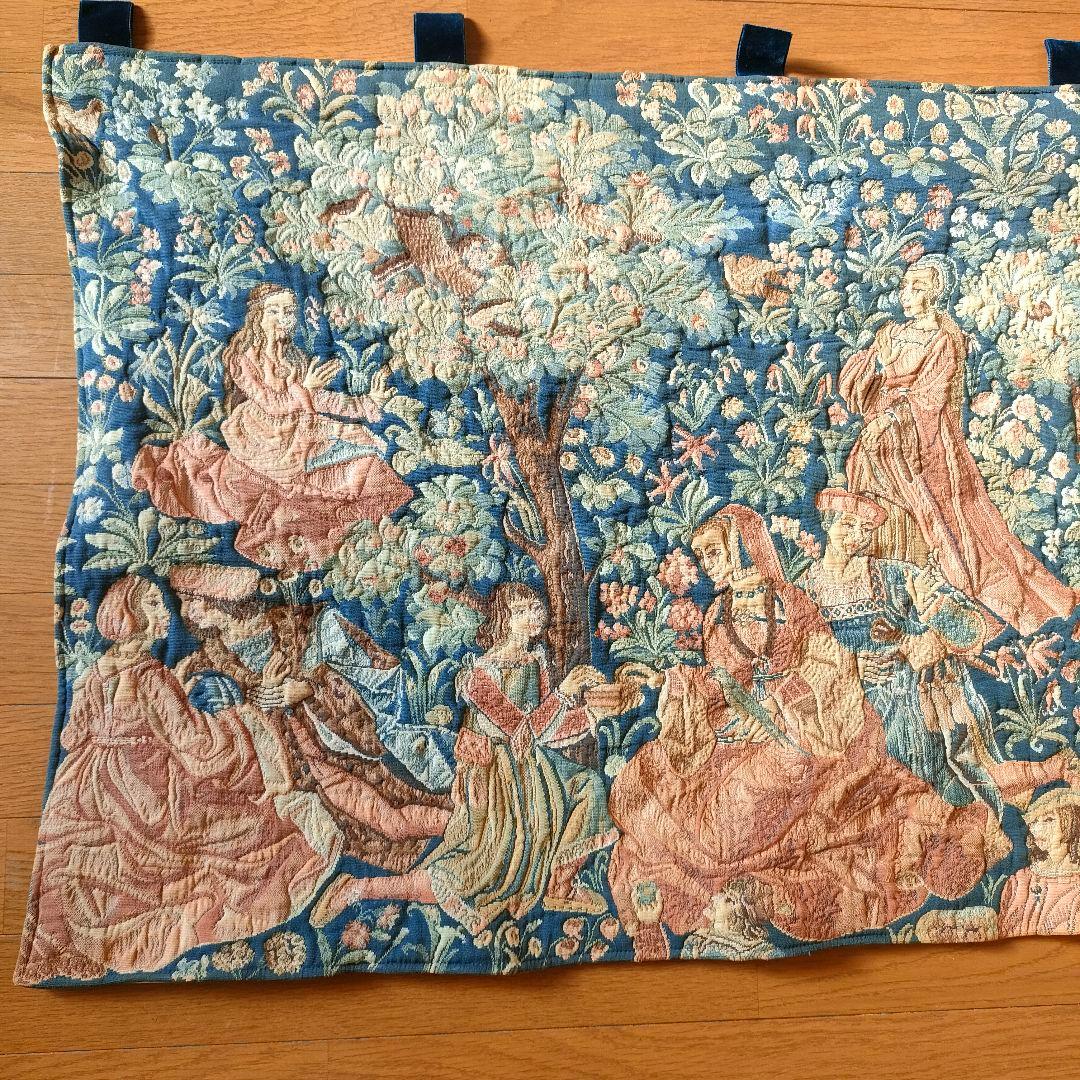 ヴィンテージ メイドインフランス タペストリー のれん 棒通し・棒付き