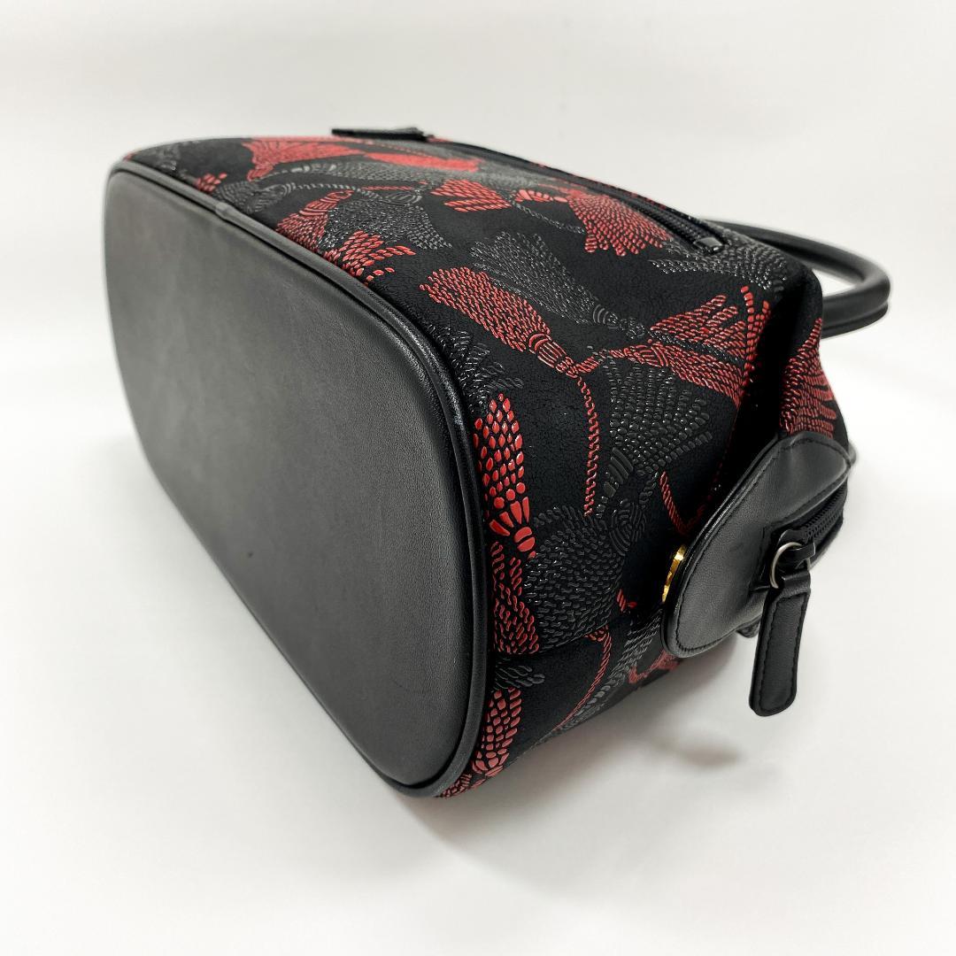 印傳屋 INDEN-YA ベネッセージ 房柄 ハンドバッグ 甲州印伝 鹿革