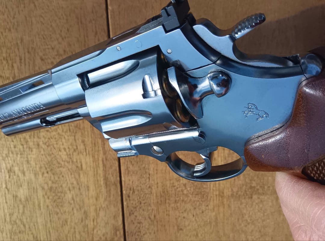 マルシン コルト アナコンダ ４インチ シルバーABS 木製グリップ