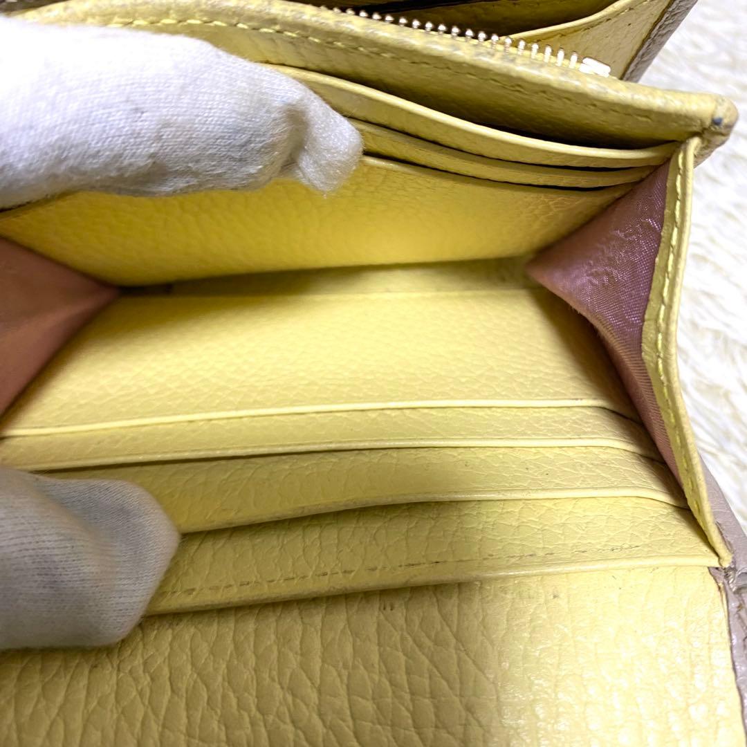 GUCCI グッチ 二つ折り財布 GGマーモント シボ革 バイカラー ウォレット