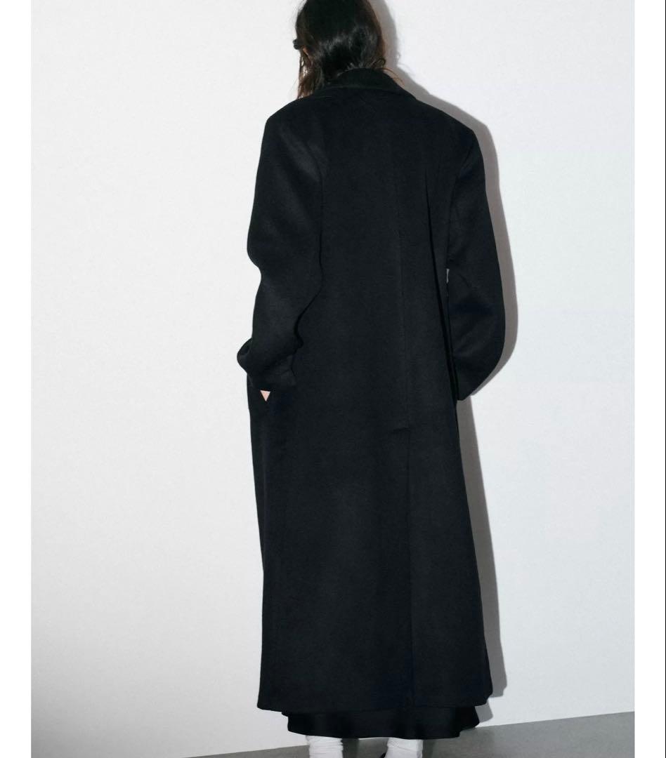 新品 ZARA ウール混紡エクストラロングコート Sサイズ ブラック 黒