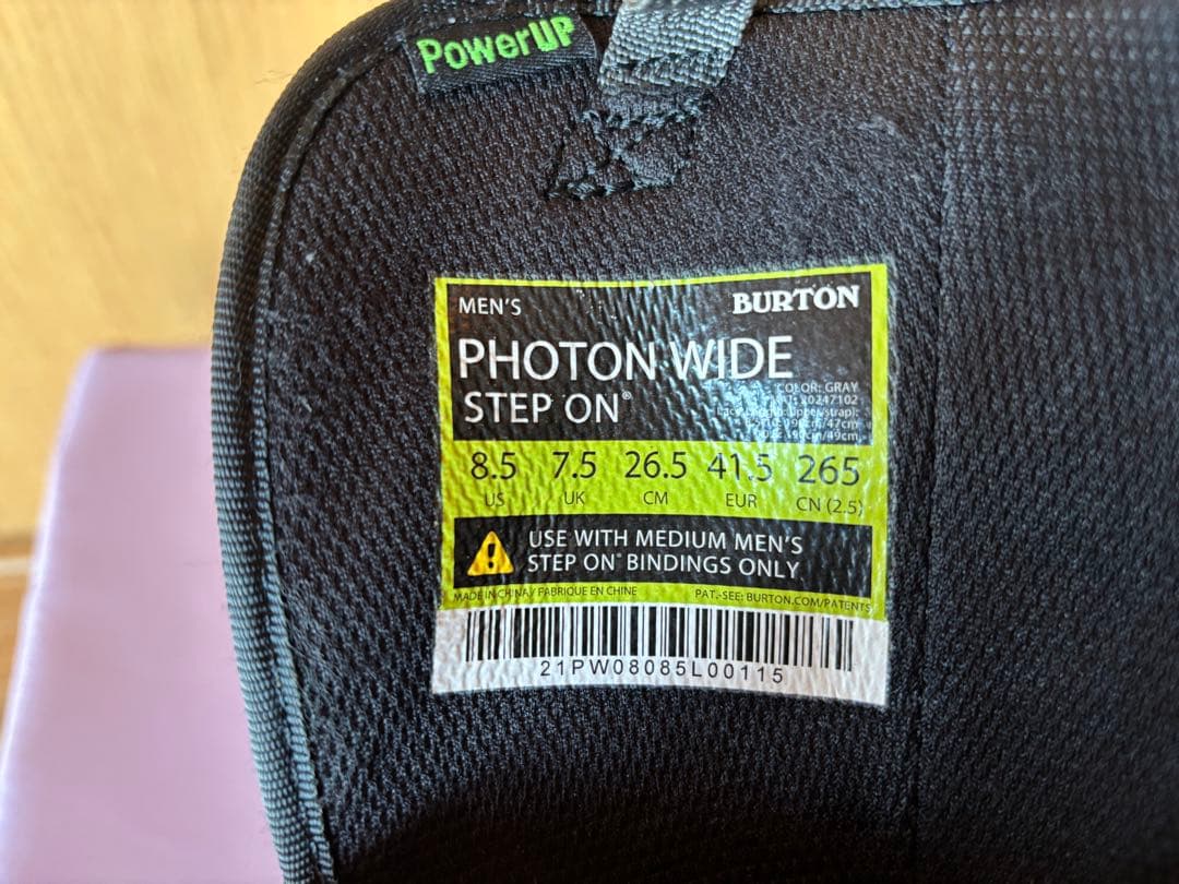 BURTON STEP ON セット PHOTON 26.5cm