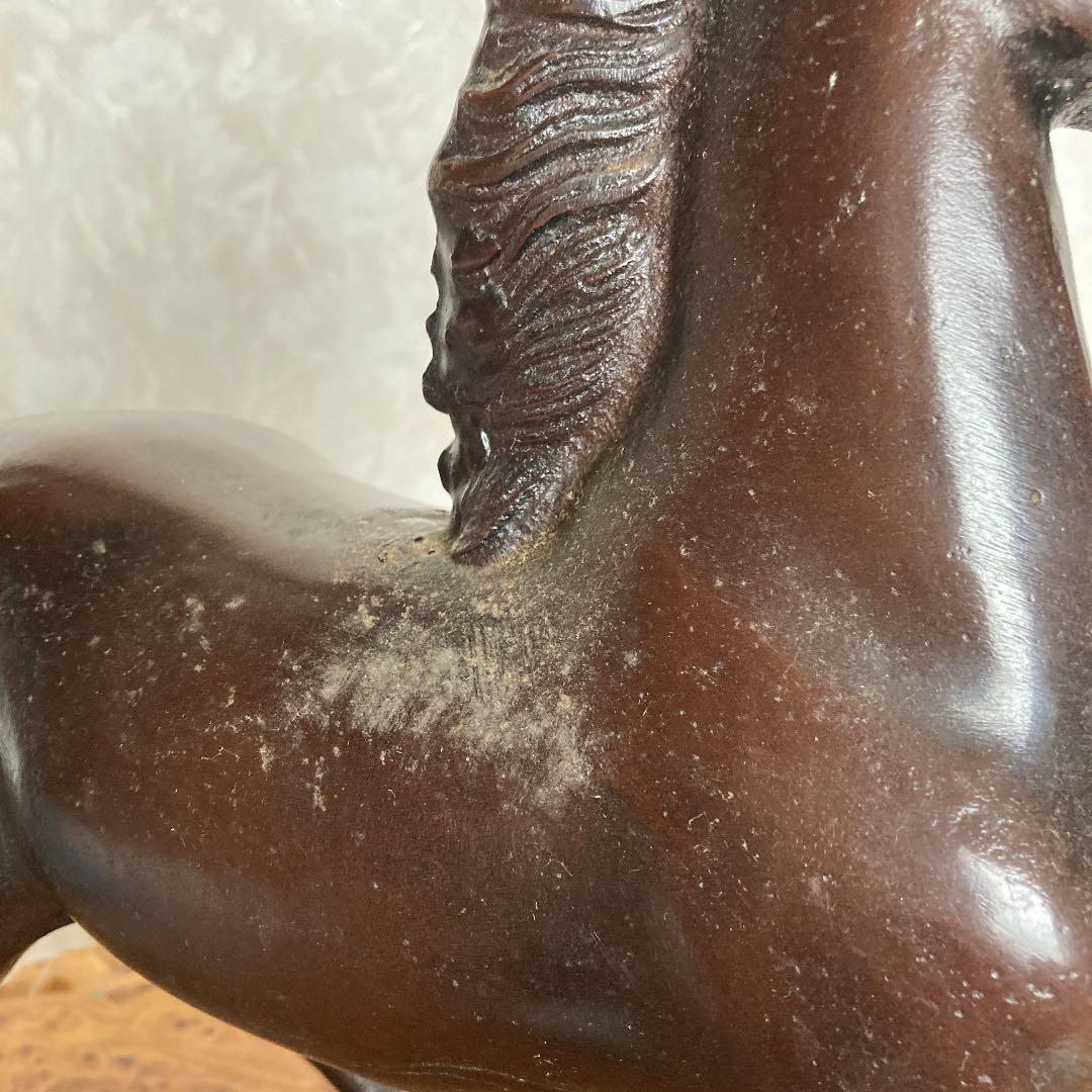 馬 跳ね馬 置物 ブロンズ？ 鋳鉄？ 舶来品 アンティーク 骨董品 珍品